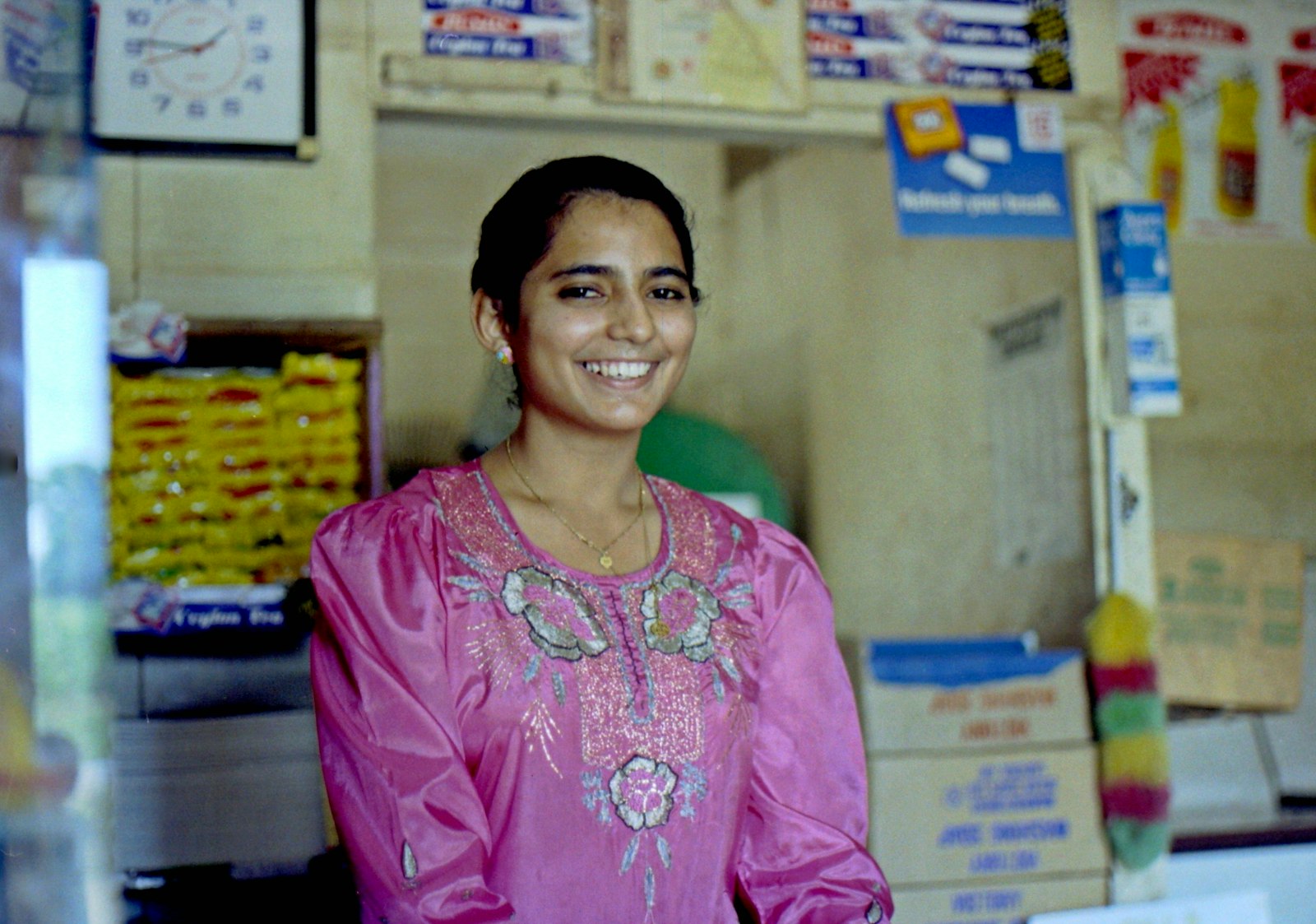 Small business owner smiling